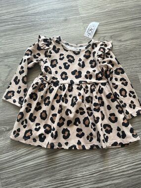 Leopard Print Long Sleeve Dress